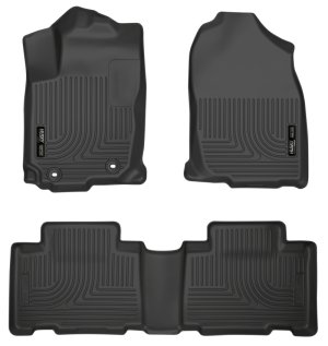 Toyota RAV4 Floor Mats - Front & 2nd Seat - Husky Liners - Weatherbeater - Black - `13-`27